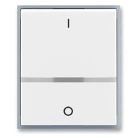 Kryt spínaca/tlacidla 1diel. sign. pikt.0/1 biela/sivá ladová Element (ABB)