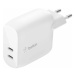 Belkin 40W Dual USB-C PD Wall Charger - White