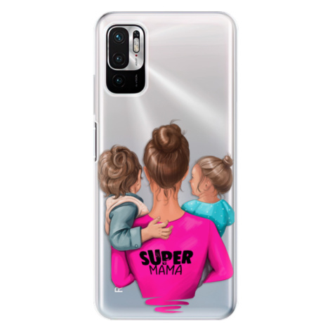 Odolné silikónové puzdro iSaprio - Super Mama - Boy and Girl - Xiaomi Redmi Note 10 5G
