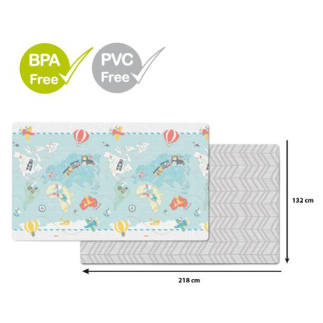 Podložka na hranie bez PVC a BPA  218x132cm Malý cestovateľ 0m+