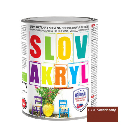 SLOVAKRYL - Univerzálna vodou riediteľná farba 5 kg 0220 - svetlohnedá