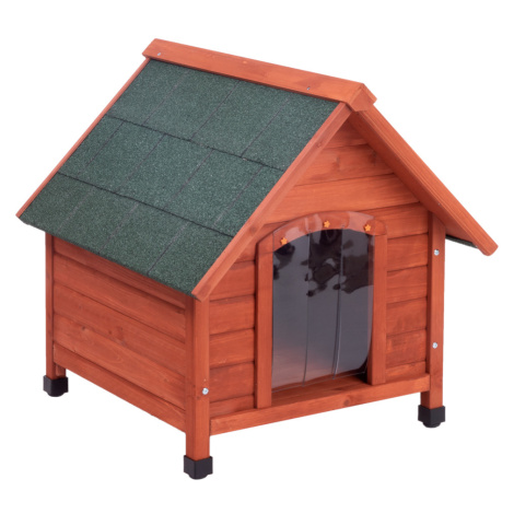 Búda pre psov Spike Komfort s plastovými dvierkami - veľ. S: Š 72 x H 76 x V 76 cm