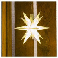 LED hviezda exteriér 18-cípa Ø 12 cm batéria biela