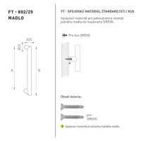 FT - MADLO kód 802 O 25 mm ST ks NEM - nerez matná (F60) O 25 mm 1200 mm