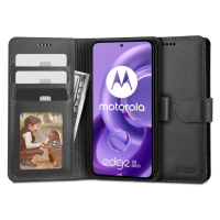 Motorola Edge 30 Neo, puzdro s bočným otváraním, stojan s magnetickým zapínaním, TP Wallet, čier