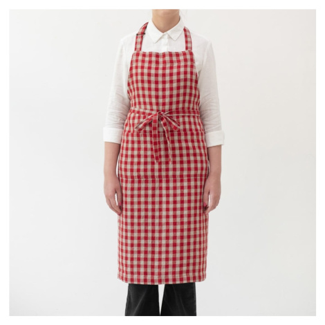 Ľanová zástera Red Gingham – Linen Tales