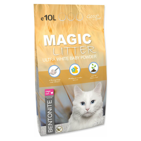 Podstielka Magic Litter Bentonite Ultra White Baby Powder 10L MAGIC CAT
