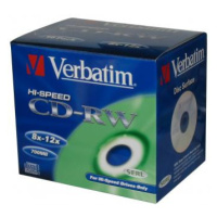 Verbatim CD-RW, 43148, SERL Scratch Resistant, 10-pack, 700MB, 12x, 80min., 12cm, bez možnosti p