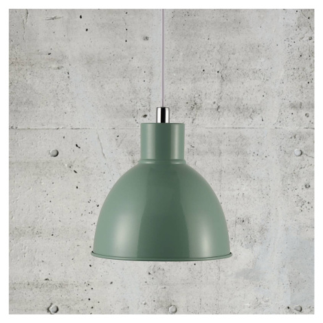Závesná lampa Pop s kovovým tienidlom, zelená Nordlux