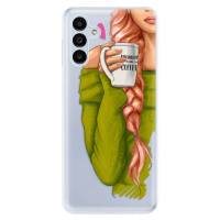 Odolné silikónové puzdro iSaprio - My Coffe and Redhead Girl - Samsung Galaxy A13 5G