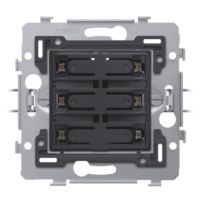 Prístroj tlačidlo 6-násobné NO 24V + LED jantárová bezpotenc. (NIKO)