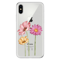 Odolné silikónové puzdro iSaprio - Three Flowers - iPhone X