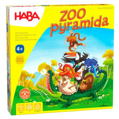 Haba Spoločenská hra pre deti na rozvoj motoriky ZOO pyramida SK CZ verzia