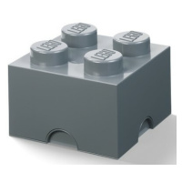 LEGO® úložný box 4 - tmavo šedá 250 x 250 x 180 mm