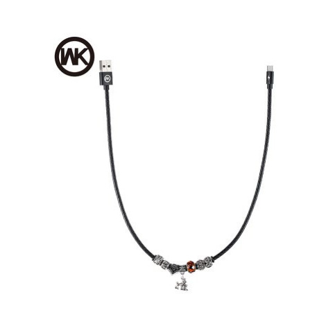 USB kábel WK-Design Jewellery micro USB čierny