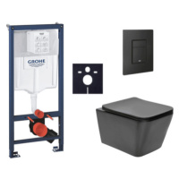 Závesný wc set do ľahkých stien / predstenová montáž SAT Infinitio SIKOGRSIN12BEKF0