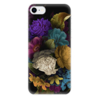 Odolné silikónové puzdro iSaprio - Dark Flowers - iPhone SE 2020