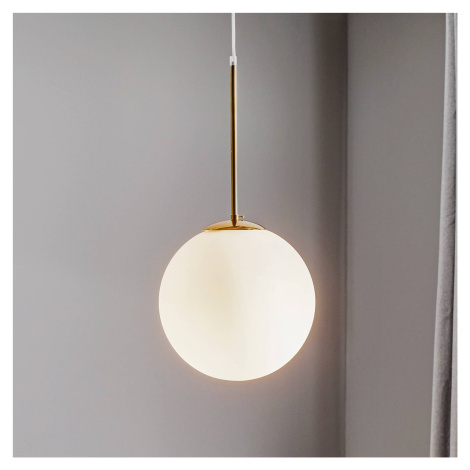 Závesná lampa Bosso, 1-plameňová biela/zlatá 30 cm Aldex
