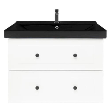 Kúpeľňová skrinka s umývadlom Naturel Forli 80x53x46 cm biela lesk FORLI80BIUVERB