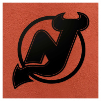 New Jersey Devils - 3D Logo na stenu, Čierna