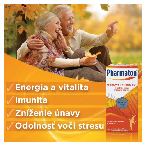 PHARMATON Geriavit Vitality 50+ 100 tabliet