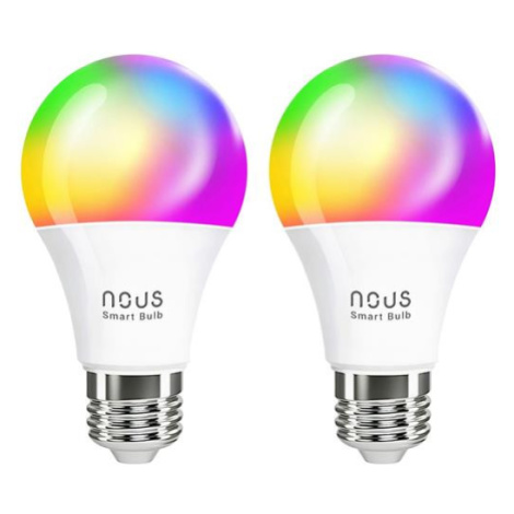 Smart LED žiarovka E27 9W RGB NOUS P3/2pack WiFi Tuya sada 2ks