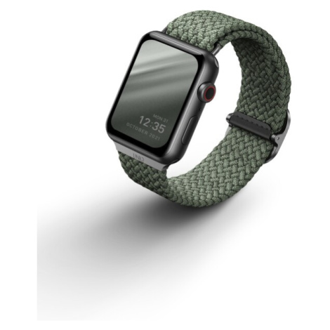 UNIQ Aspen Braided remienok pre Apple Watch 45/44/42mm zelený