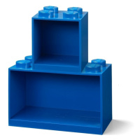 LEGO® Brick závesné police, set 2 ks modrá