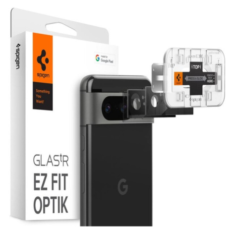 Spigen Glass TR EZ Fit Optik Black 2 Pack ochranné sklo pre Google Pixel 8 Čierna