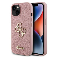 Guess PU Fixed Glitter 4G Metal Logo Apple iPhone 15 GUHCP15SHG4SGP Pink