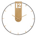 Čierne nástenné hodiny s detailmi v zlatej farbe Mauro Ferretti Goldy, ø 60 cm