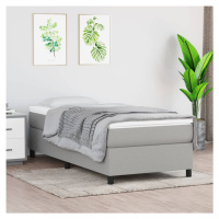 vidaXL Rám na boxspring posteľ bledosivý 90x200 cm látka