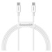 Kábel Baseus Superior Series Cable USB-C to USB-C, 100W, 1m (white) (6953156208452)