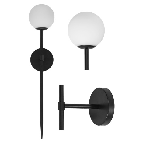 Toolight - nástenná čierna lampa 52cm APP577-1W, čierna, OSW-08755