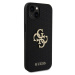 Guess PU Perforated 4G Glitter Metal Logo Zadný Kryt pre iPhone 15 Black