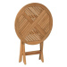 Okrúhly záhradný odkladací stolík z tíkového dreva ø 65 cm – Exotan