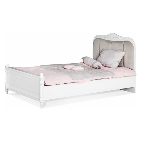 Detská posteľ 100x200cm luxor - biela/ružová