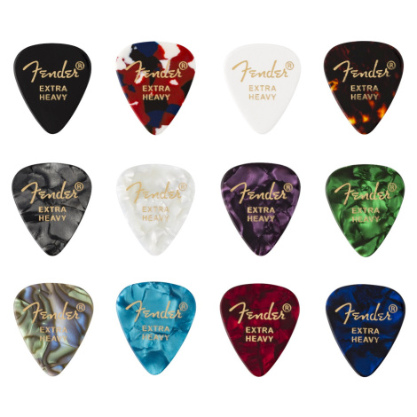 Fender 351 Celluloid Picks Medley Extra Heavy