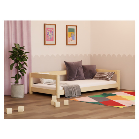 Benlemi Detská posteľ STUDY so zábranou Zvoľte farbu: Tmavo sivá, Zvoľte rozmer: 120x180 cm, Zvo