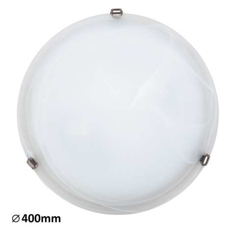 svietidlo stropnica 2x60W E27 D40  Alabastro biela opál / chróm 1415 (RABALUX)