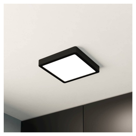 LED panel na povrchovú montáž Fueva 5 IP20 830 čierny 21x21cm EGLO