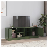 vidaXL TV skrinky 2 ks olivovo-zelené 67x39x44 cm oceľ