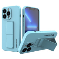 Silikónové puzdro na Apple iPhone 13 Pro Wozinsky Kickstand svetlo modré