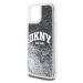 DKNY Liquid Glitter Arch Logo Zadný Kryt pre iPhone 14 Black