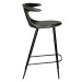 Čierna barová stolička z imitácie kože DAN–FORM Denmark Flair, výška 90 cm