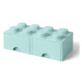 LEGO® úložný box 8 - so zásuvkami aqua 250 x 500 x 180 mm