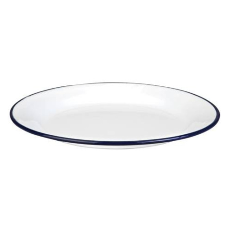 Smaltovaný tanier plytký 22sm modrý okraj - Ibili - Ibili