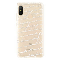 Odolné silikónové puzdro iSaprio - Handwriting 01 - white - Xiaomi Mi A2 Lite