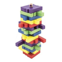 Hra veža drevená 60ks farebných dielikov spoločenská hra hlavolam