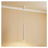 Závesná lampa Laser, s jedným plameňom, biela, tienidlo 49 cm